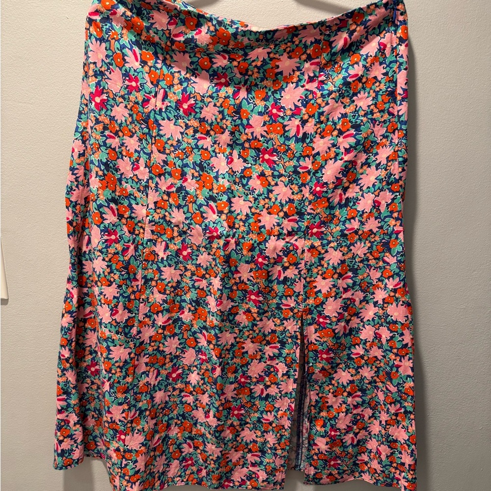 Loft Floral Pink Skirt